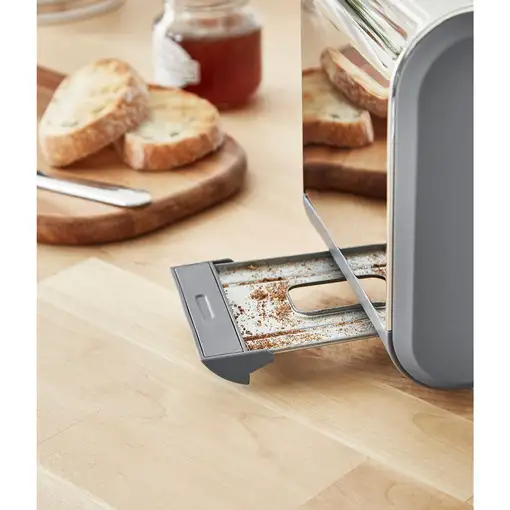 Nordic Tostadora Pan Ranura Ancha 2 Rebanadas, 3 Funciones, ST14610GRYNEU SWAN
