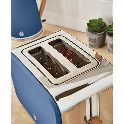 Nordic Set Desayuno, Hervidor Agua 1,7 L, Tostadora 2 rebanadas,STP2090BLUNEU SWAN