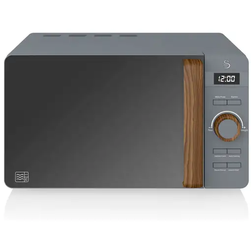 Nordic Set Desayuno, Hervidor 1,7L, Tostadora , Microondas 20L STRP1060GRYNEU SWAN