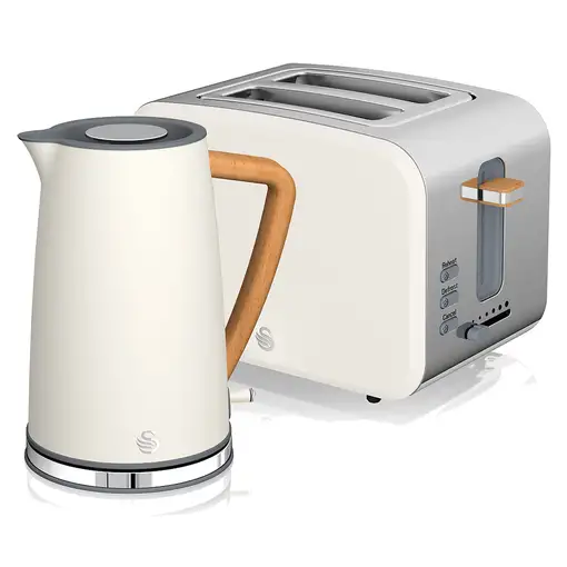 Nordic Set Desayuno, Hervidor Agua 1,7 L, Tostadora 2 rebanadas,STP2090WHTNEU SWAN