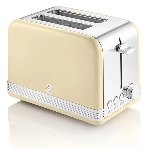 Retro Set Desayuno Hervidor de Agua 1,8 L, Tostadora 2 Rebanadas, STP7050CNEU SWAN
