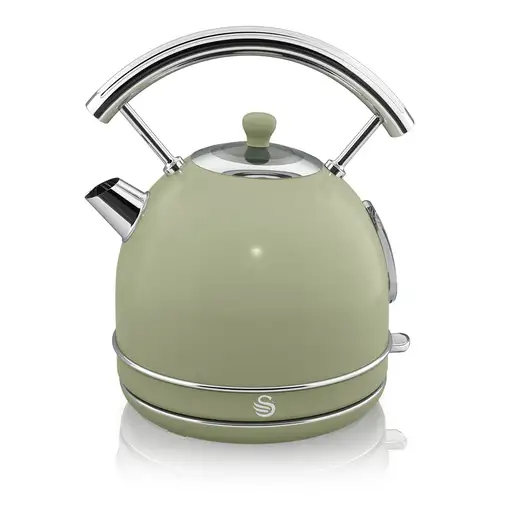 Retro Set Desayuno Hervidor de Agua 1,8 L, Tostadora 2 Rebanadas, STP7050GNEU SWAN
