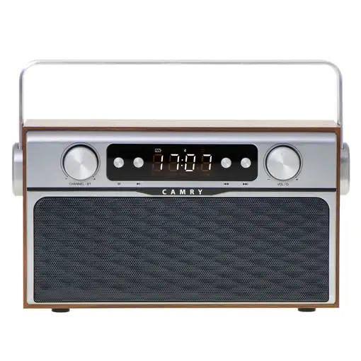 Radio Bluetooth, Retro, FM, 2 Altavoces 8 W,MP3,Puerto USB,Tarjeta SD,CR1183 Camry