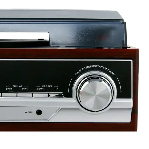 Tocadiscos de Vinilo Vintage, Altavoces Incorporados, Bluetooth,USB, CR 1168 Camry