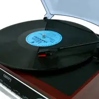 Tocadiscos de Vinilo Vintage, Altavoces Incorporados, Bluetooth,USB, CR 1168 Camry