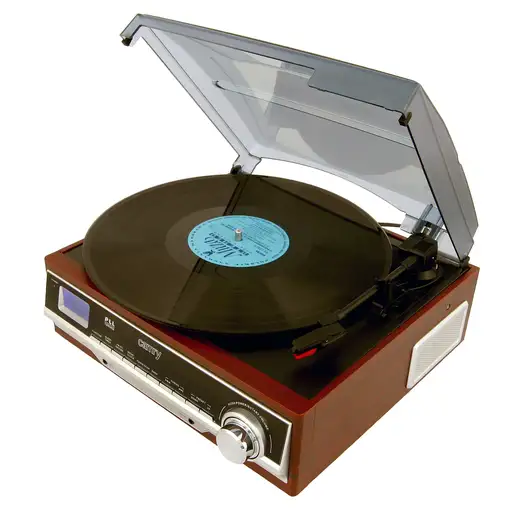 Tocadiscos de Vinilo Vintage, Altavoces Incorporados, Bluetooth,USB, CR 1168 Camry