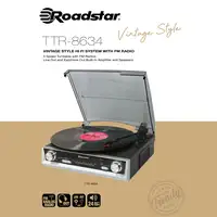 Roadstar TTR-8634 tocadisco Negro, Plata