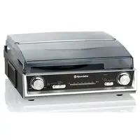 Roadstar TTR-8634 tocadisco Negro, Plata