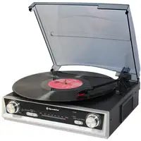Roadstar TTR-8634 tocadisco Negro, Plata