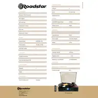 Roadstar TTR-8850ED BT tocadisco Tocadiscos de tracción por correa Negro, Madera