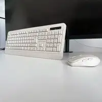 Kit de teclado y ratón inalámbrico Tellur Green, 2,4 GHz, nano receptor, crema
