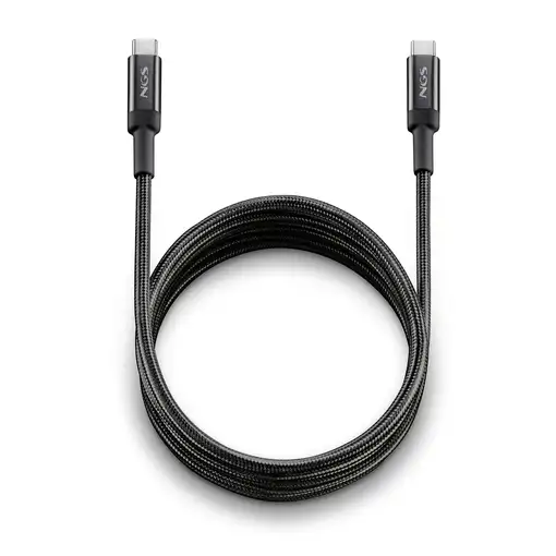 Cable de carga rápida de  USB-C a USB-C de 2 metros hasta 100W, NGS