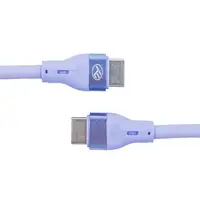 Cable de datos de silicona Tellur tipo C a tipo C, 3A, PD60W, 1 m, morado