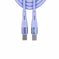 Cable de datos de silicona Tellur tipo C a tipo C, 3A, PD60W, 1 m, morado