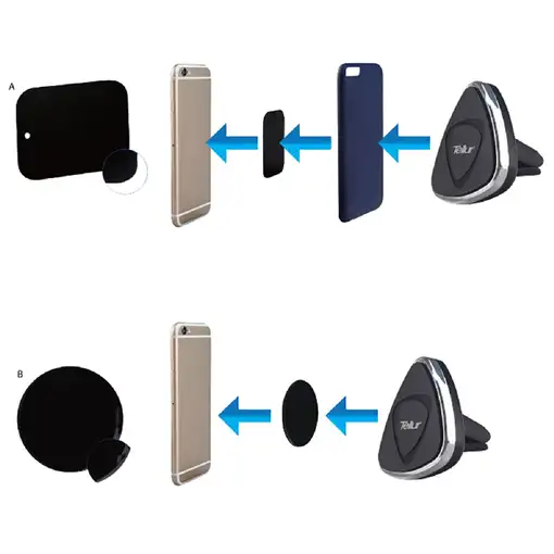 Tellur Soporte para Teléfono para Coche Magnético, Ventilación de Aire, negro