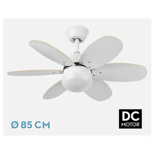 Fabrilamp 175791642 ventilador Haya, Níquel, Plata