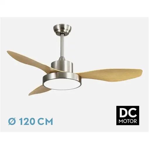 Fabrilamp 128591342 ventilador Haya, Níquel