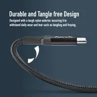 Cable de carga rápida de  USB-C a USB-C de 3 metros hasta 100W, NGS