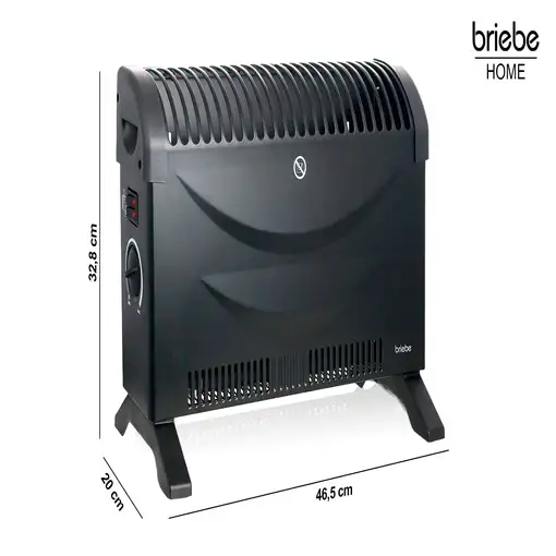 Convector Eléctrico Aire Caliente 3 Niveles Potencia, Portátil Briebe, 128215.1