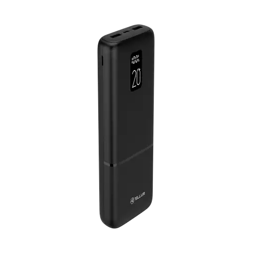 Tellur PD202 Boost Pro 20000mAh Power Bank, pantalla LCD, negro
