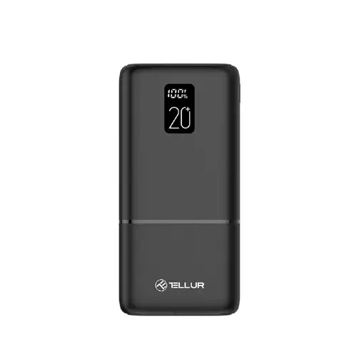 Tellur PD202 Boost Pro 20000mAh Power Bank, pantalla LCD, negro
