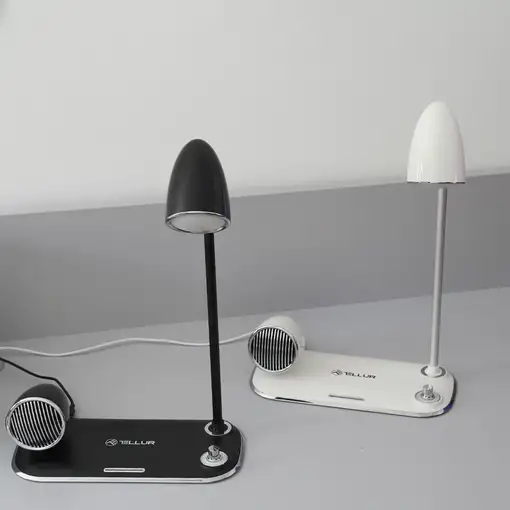 Tellur Nostalgia Cargador Inalámbrico 15W, Altavoz 5W, Lámpara de Escritorio