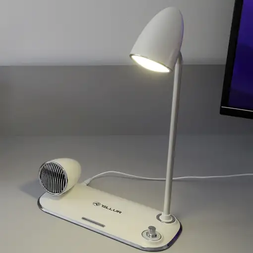 Tellur Nostalgia Cargador de Escritorio Inalámbrico 15W, Altavoz BTH