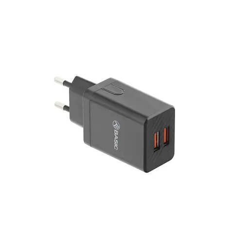 Cargador de pared Tellur Basic HC204, 2xUSB, 2.4A, negro