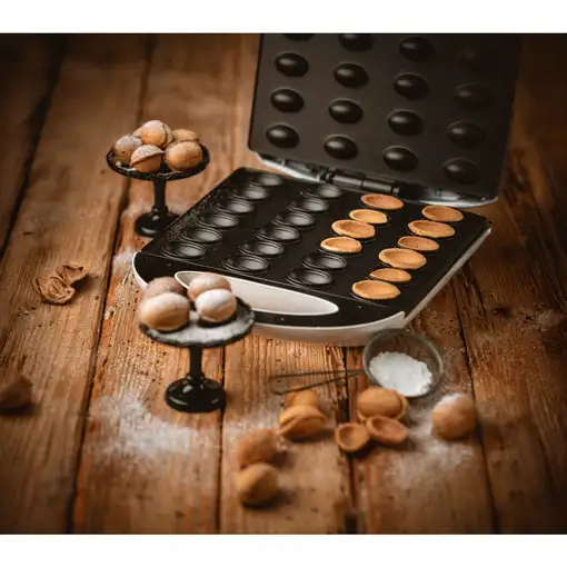 Hornillo Eléctrico para 24 Galletas en Forma de Nuez, Antiadherente, Mesko, MS3081
