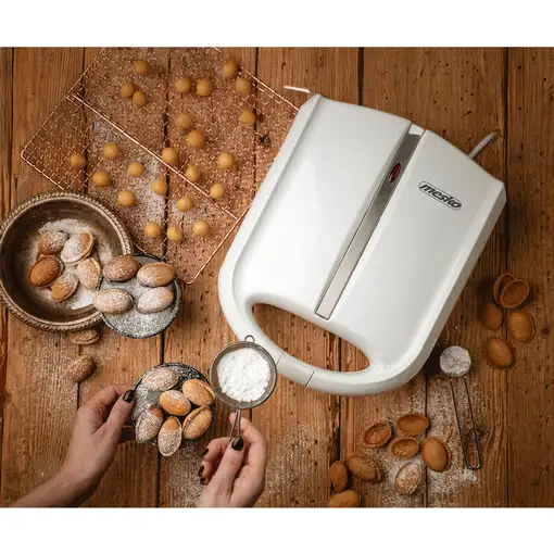 Hornillo Eléctrico para 24 Galletas en Forma de Nuez, Antiadherente, Mesko, MS3081