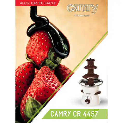 Camry Premium Chocolate fountain CR 4457 chocolateras Marrón, Blanco 190 W