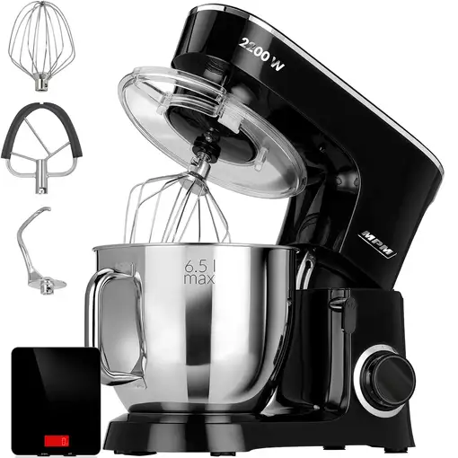 Batidora Amasadora Repostería Profesional, Robot Cocina Orbital, 6,5L, MRK-19B,MPM