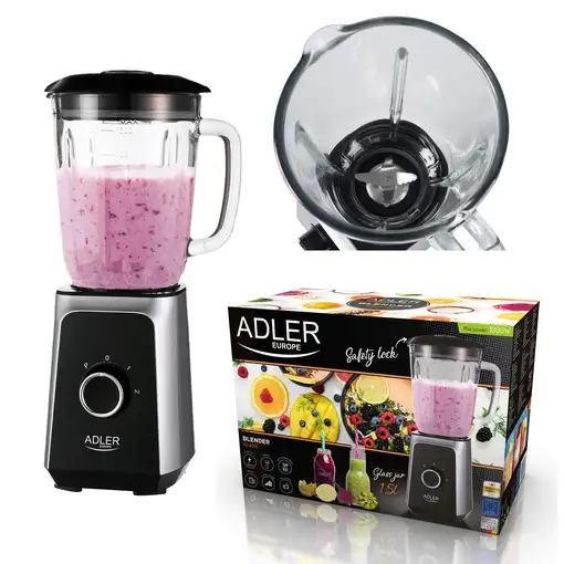 Adler AD 4076 licuadora 1,5 L Batidora de vaso 500 W Negro