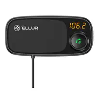 Transmisor FM Bluetooth para coche Tellur FMT-B6, soporte magnético, negro