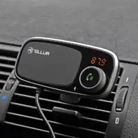 Transmisor FM Bluetooth para coche Tellur FMT-B6, soporte magnético, negro