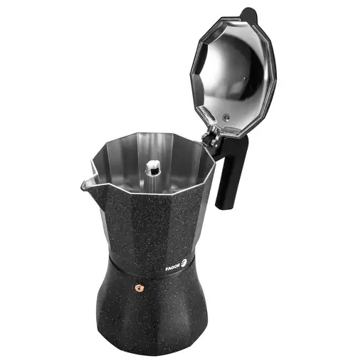 Cafetera Italiana Aluminio 9 Tazas Café, Junta Silicona, 81CFFGATI09 FAGOR