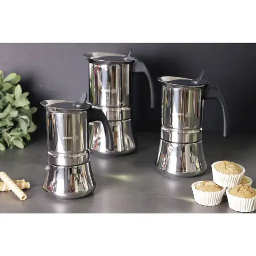 Cafetera Italiana Inducción 6 Tazas Café,  Acero Inoxidable, 81CFFGIET06 FAGOR