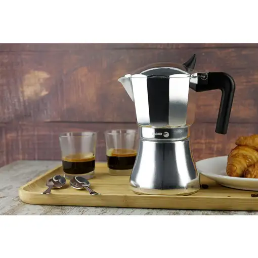 Cafetera Italiana Inducción 12 Tazas Café, Aluminio, 81CFFGACU12 FAGOR