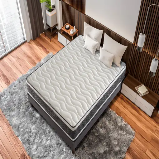Colchón Viscoelástico, firmeza Ergonómica con Núcleo de Espuma Basic Confort.