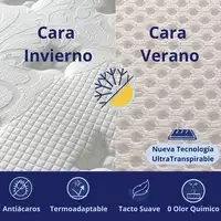 Colchón Viscoelástico, firmeza Ergonómica con Núcleo de Espuma Advance Confort.