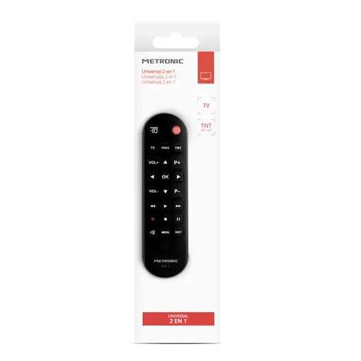 Mando a distancia universal ZAP 2 para TV+TDT 495380 Metronic