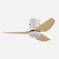 Fabrilamp Borax ventilador de techo blanco/haya led 20W con 3 aspas