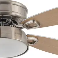 Fabrilamp Braw ventilador de techo niquel/plata haya, 5 aspas reversibles, led 30W