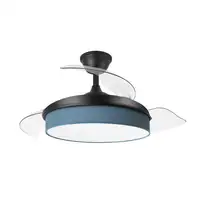 Ventilador DC Moda negro/azul LED 108 cm con mando