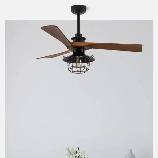 Fabrilamp 182391309 ventilador Negro, Roble