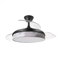 Ventilador DC Moda negro/ola gris LED 108 cm con mando