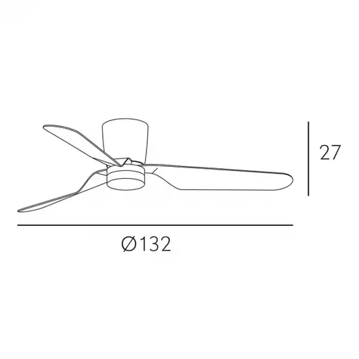 Ventilador LED níquel/plata, 6 vel., con mando, memoria y temporizador