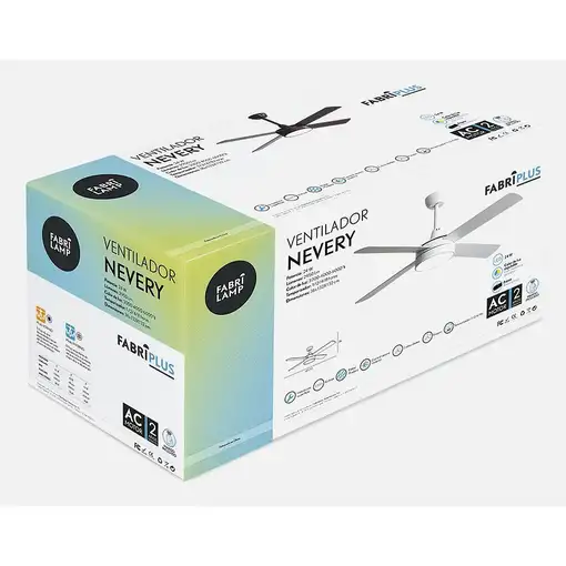 Fabrilamp 128791468 ventilador Haya, Blanco