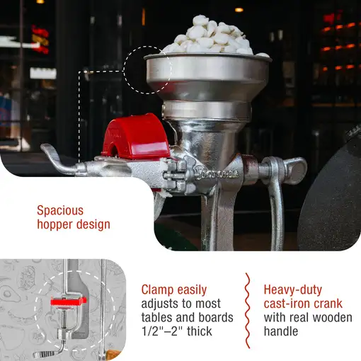 Molino Cereales Manual Hierro Fundido para Moler Café, Maíz,  Victoria, 30018