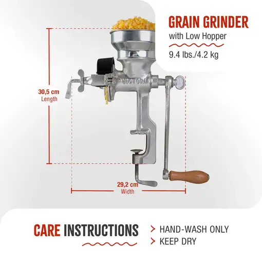 Molino Cereales Manual Hierro Fundido para Moler Café, Maíz,  Victoria, 30018